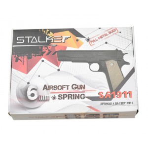 Пистолет страйкбольный Stalker SA1911 Spring (аналог Colt1911), к.6мм арт.: SA-130711911